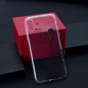 Cover iPhone XR Transparent Sommerfuglekjole