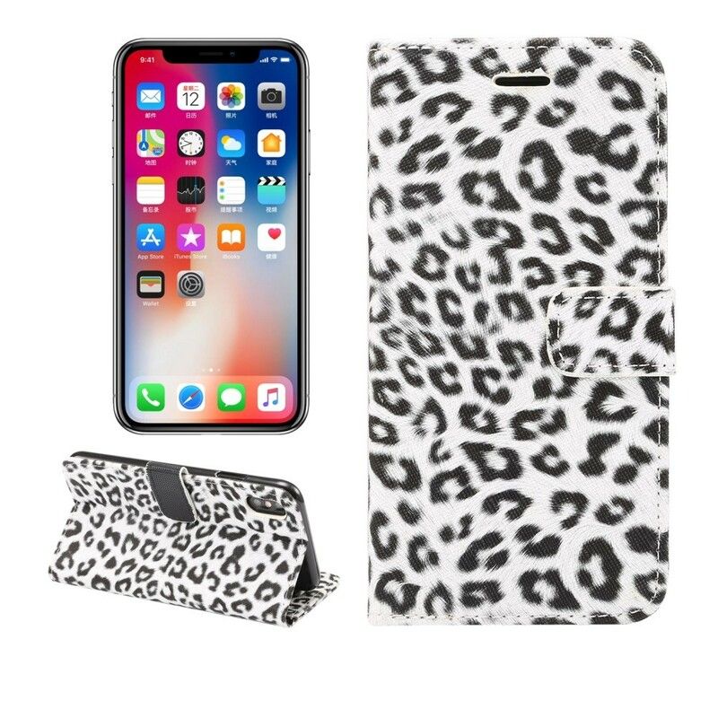 Flip Cover iPhone XR Leopard