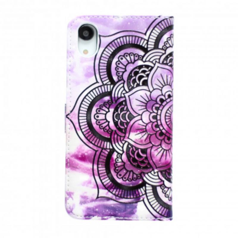 Flip Cover iPhone XR Lilla Mandala