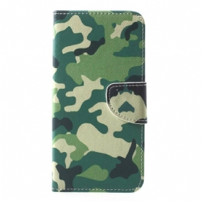 Flip Cover iPhone XR Militær Camouflage