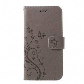 Flip Cover iPhone XR Sommerfugle Og Blomster