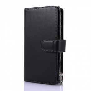 Læder Cover iPhone XR Multi-funktion Business Wallet