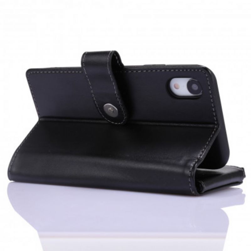 Læder Cover iPhone XR Multi-funktion Business Wallet