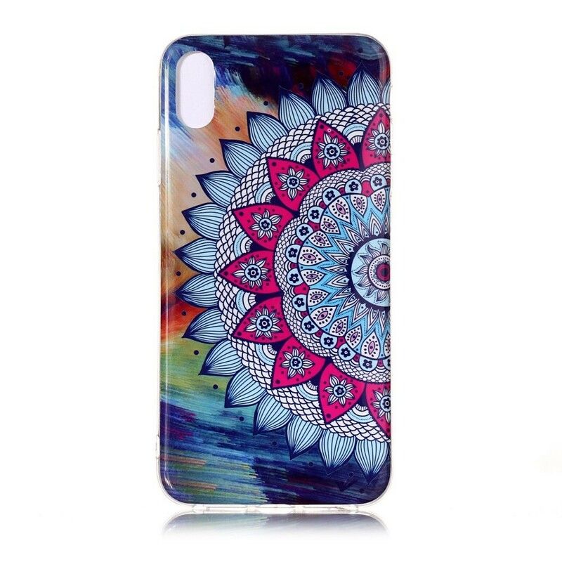 Mobilcover iPhone XR Fluorescerende Farverig Mandala