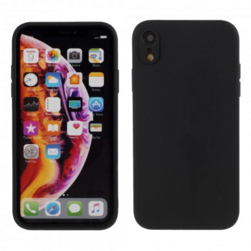 Mobilcover iPhone XR Silikonemåtte Ren Farve