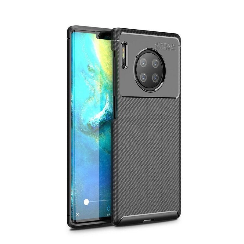 Cover Huawei Mate 30 Pro Fleksibel Kulfibertekstur