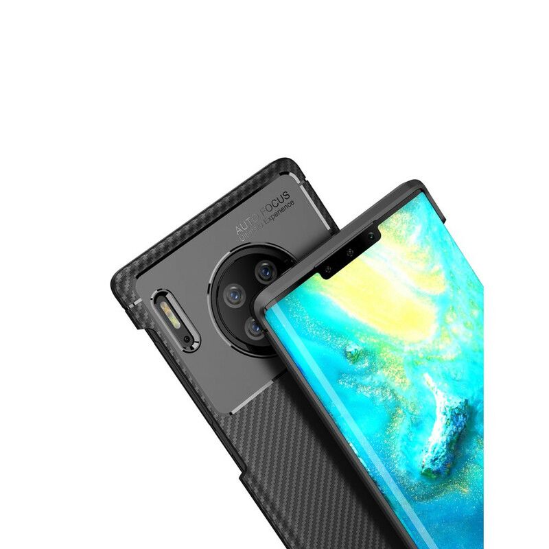 Cover Huawei Mate 30 Pro Fleksibel Kulfibertekstur