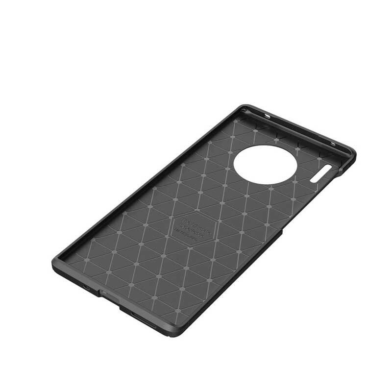 Cover Huawei Mate 30 Pro Fleksibel Kulfibertekstur