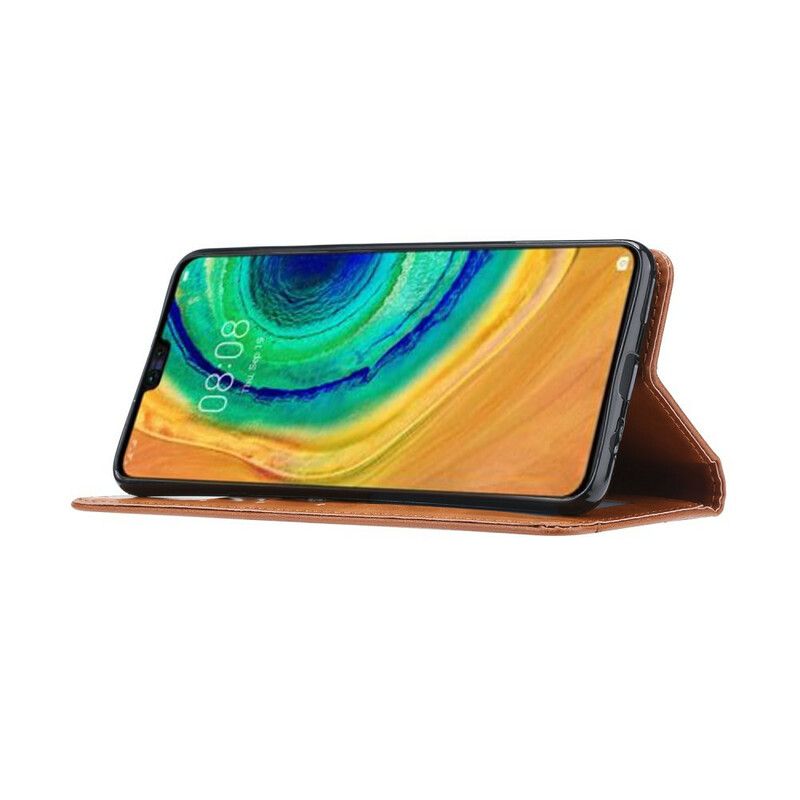 Cover Huawei Mate 30 Pro Flip Cover Faux Læder Kortholder