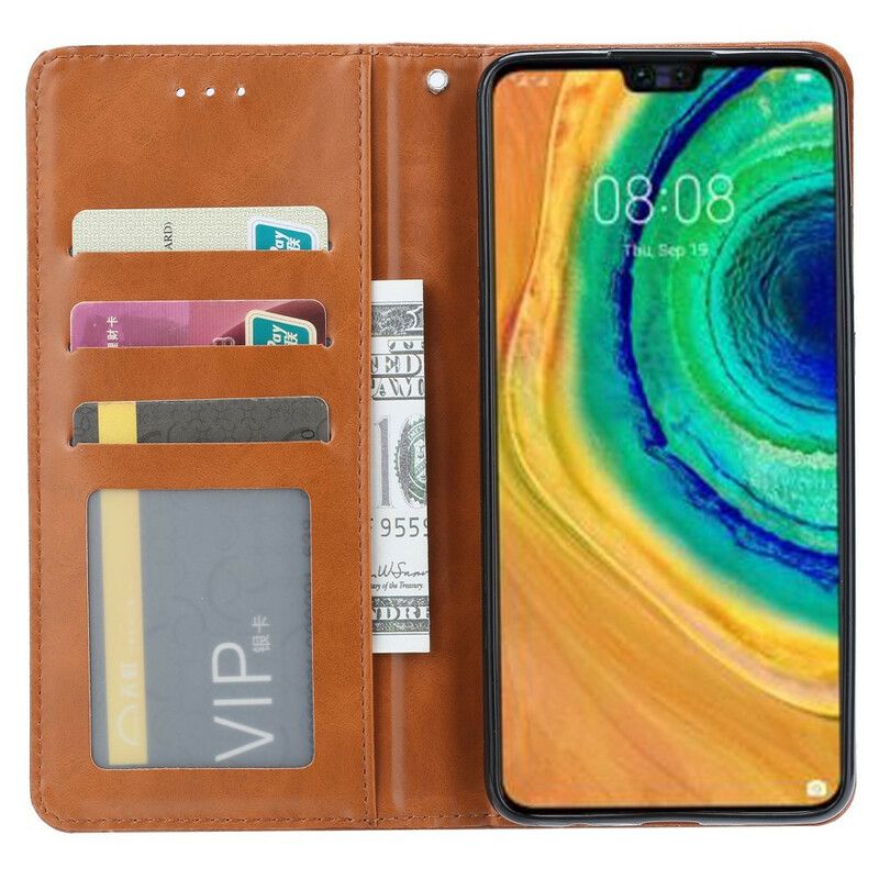 Cover Huawei Mate 30 Pro Flip Cover Faux Læder Kortholder