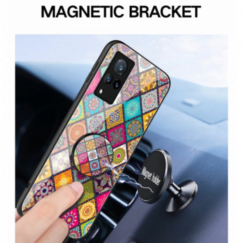 Cover Vivo V21 5G Magnetisk Patchworkholder