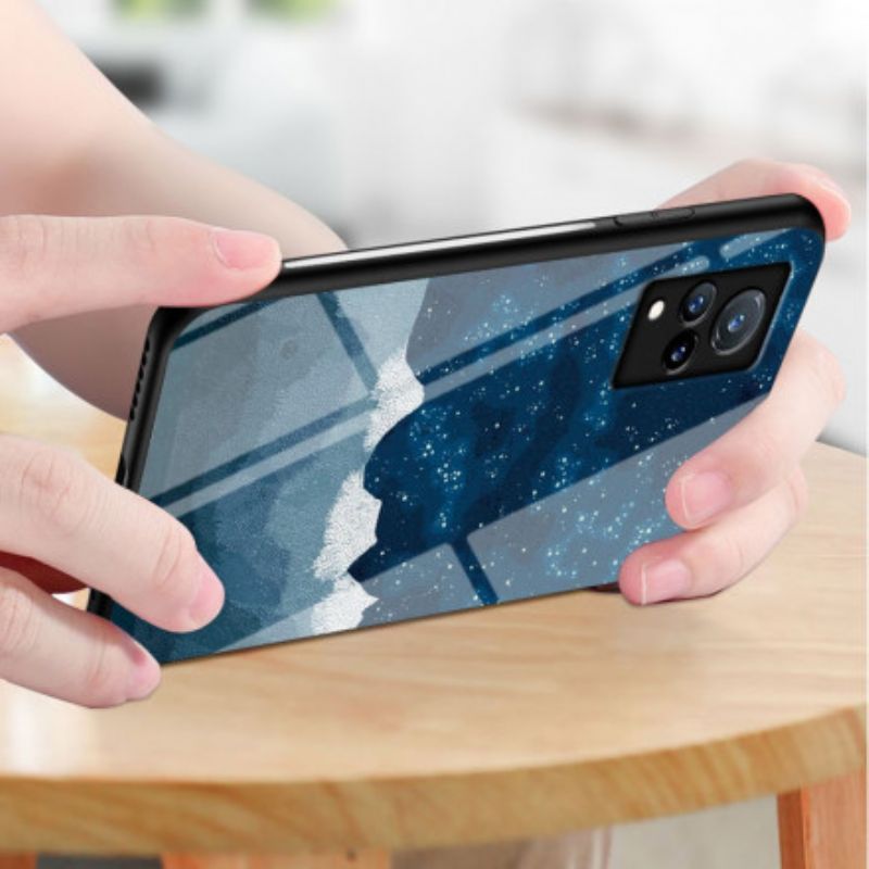 Cover Vivo V21 5G Marmor Hærdet Glas