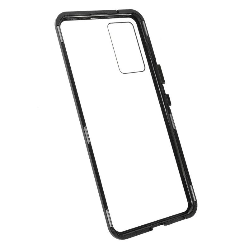 Cover Vivo V21 5G To Sider Magnetisk Hærdet Glas Og Metal