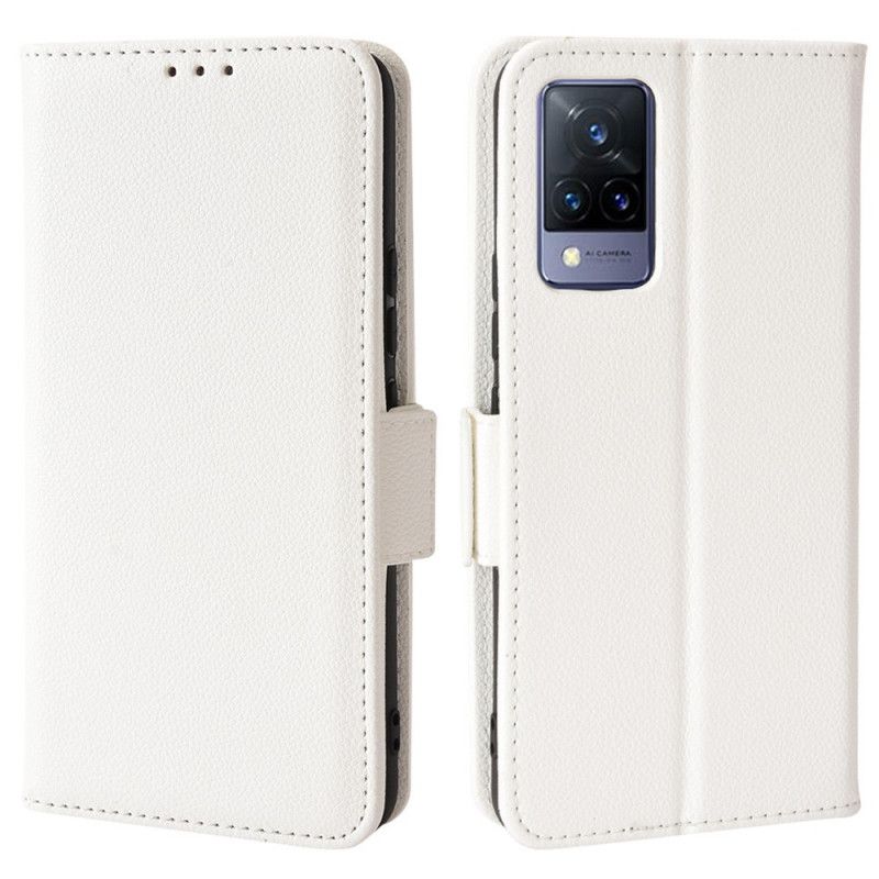 Læder Cover Vivo V21 5G Flip Cover Dobbelt Nye Farver Flap