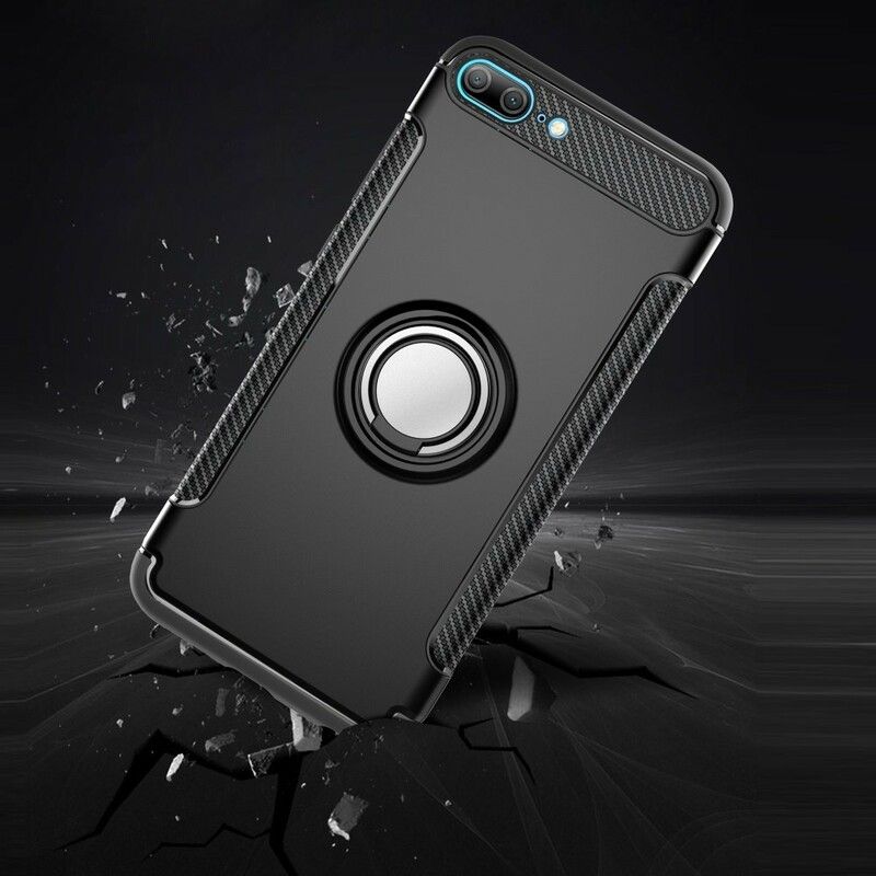 Cover Honor 9 Lite Carbon Fiber Magnetisk Ring