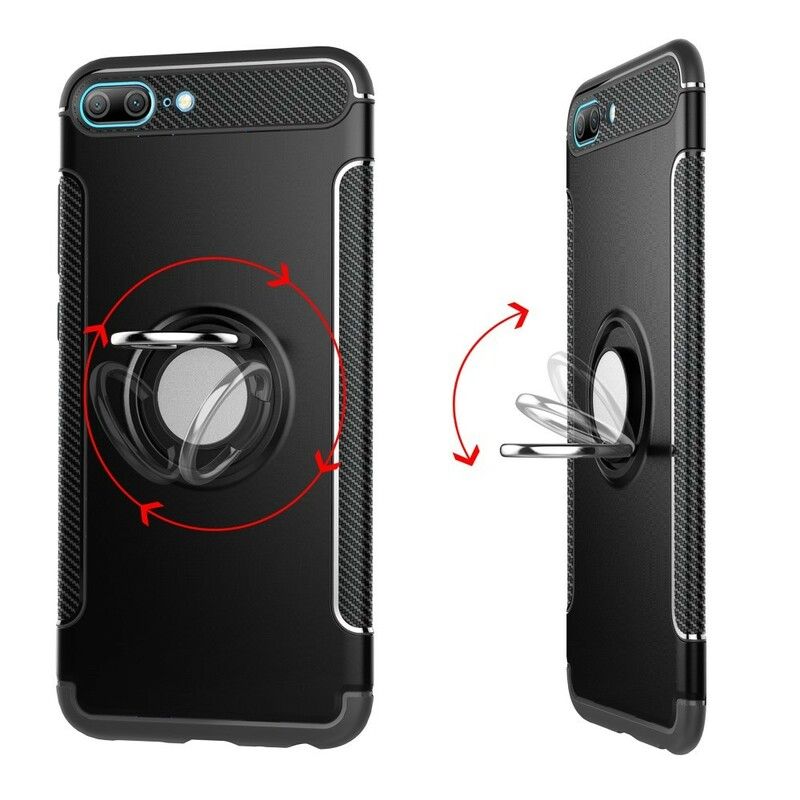 Cover Honor 9 Lite Carbon Fiber Magnetisk Ring