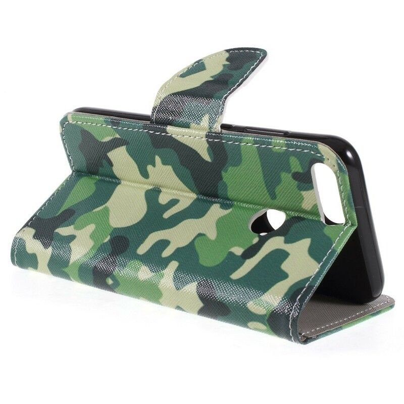 Flip Cover Honor 9 Lite Militær Camouflage