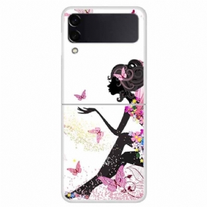 Cover Samsung Galaxy Z Flip 4 Flip Cover Blomsterfe