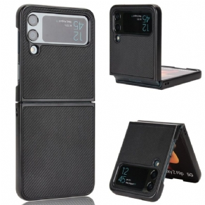 Cover Samsung Galaxy Z Flip 4 Flip Cover Carbon Fiber Texture Lædereffekt