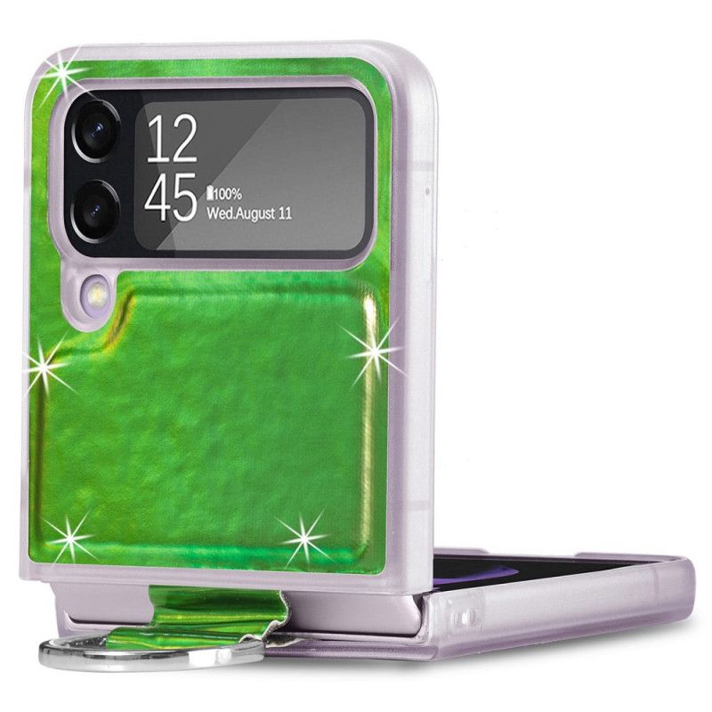 Cover Samsung Galaxy Z Flip 4 Flip Cover Elektriske Farver Og Ring