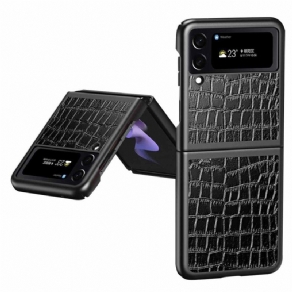 Cover Samsung Galaxy Z Flip 4 Flip Cover Krokodillehudstil