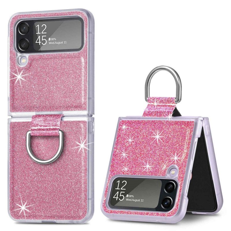 Cover Samsung Galaxy Z Flip 4 Flip Cover Pailletter Og Ring