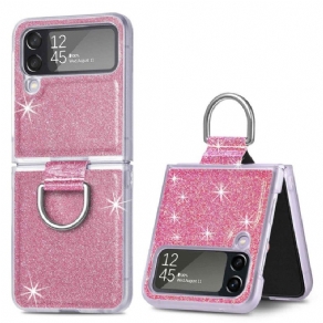 Cover Samsung Galaxy Z Flip 4 Flip Cover Pailletter Og Ring