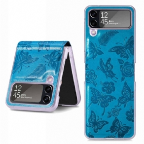 Cover Samsung Galaxy Z Flip 4 Flip Cover Sommerfugl Om Natten