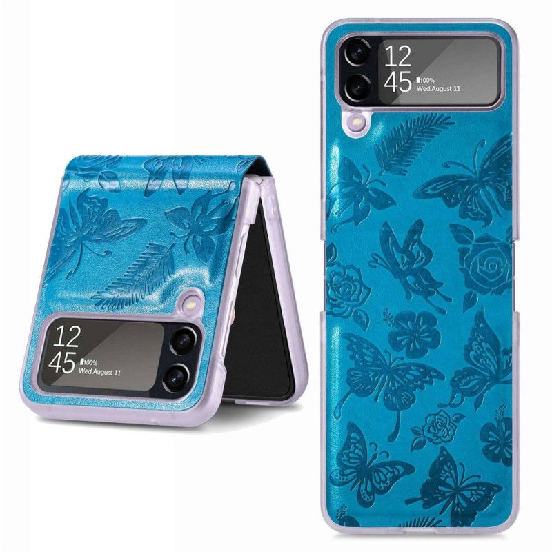 Cover Samsung Galaxy Z Flip 4 Flip Cover Sommerfugl Om Natten