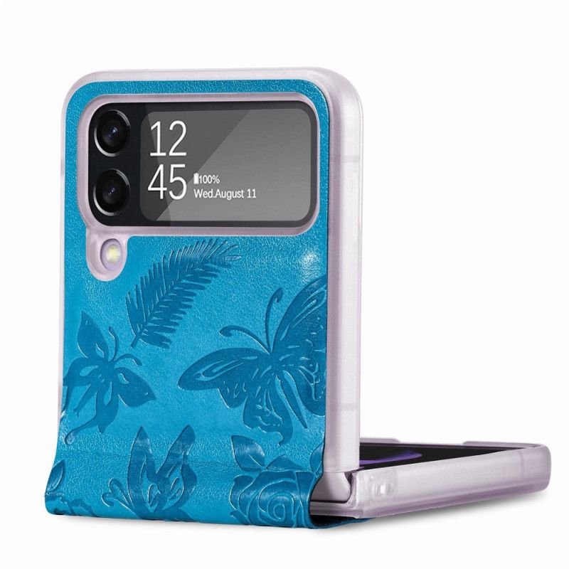 Cover Samsung Galaxy Z Flip 4 Flip Cover Sommerfugl Om Natten