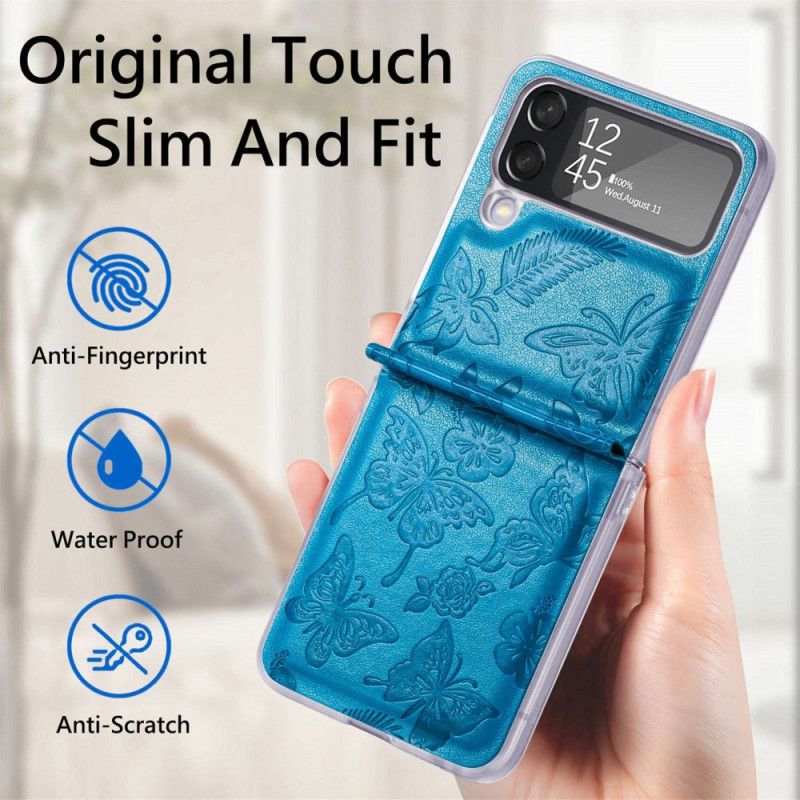 Cover Samsung Galaxy Z Flip 4 Flip Cover Sommerfugl Om Natten