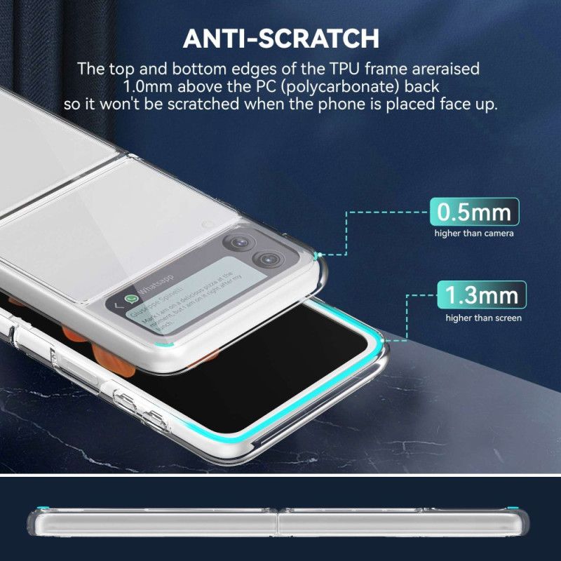 Cover Samsung Galaxy Z Flip 4 Flip Cover Transparent Anti-gulning