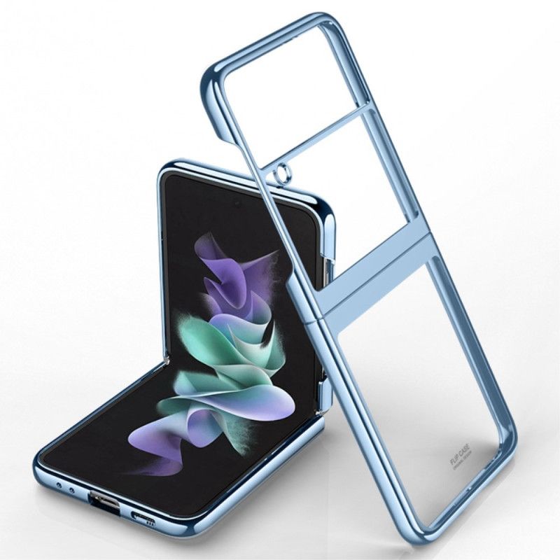 Cover Samsung Galaxy Z Flip 4 Flip Cover Transparent Contour Metallic