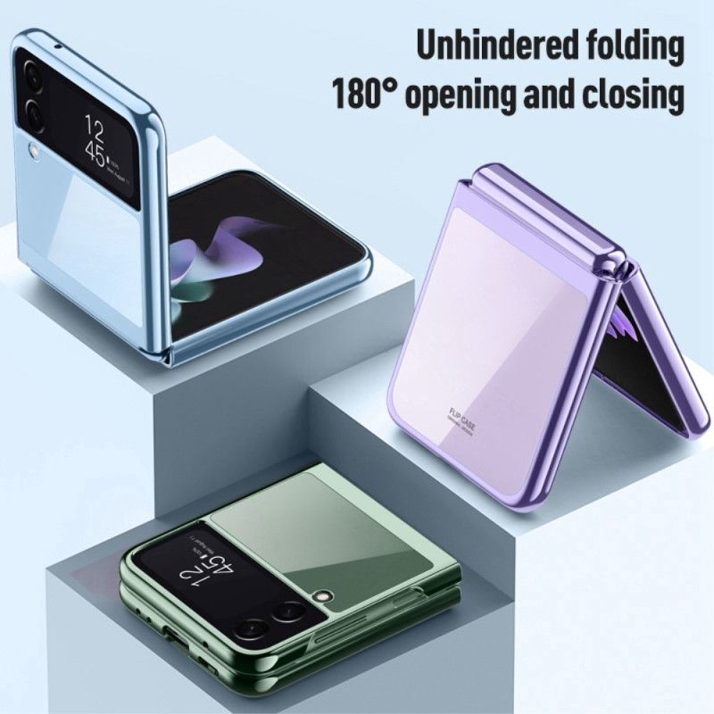 Cover Samsung Galaxy Z Flip 4 Flip Cover Transparent Contour Metallic