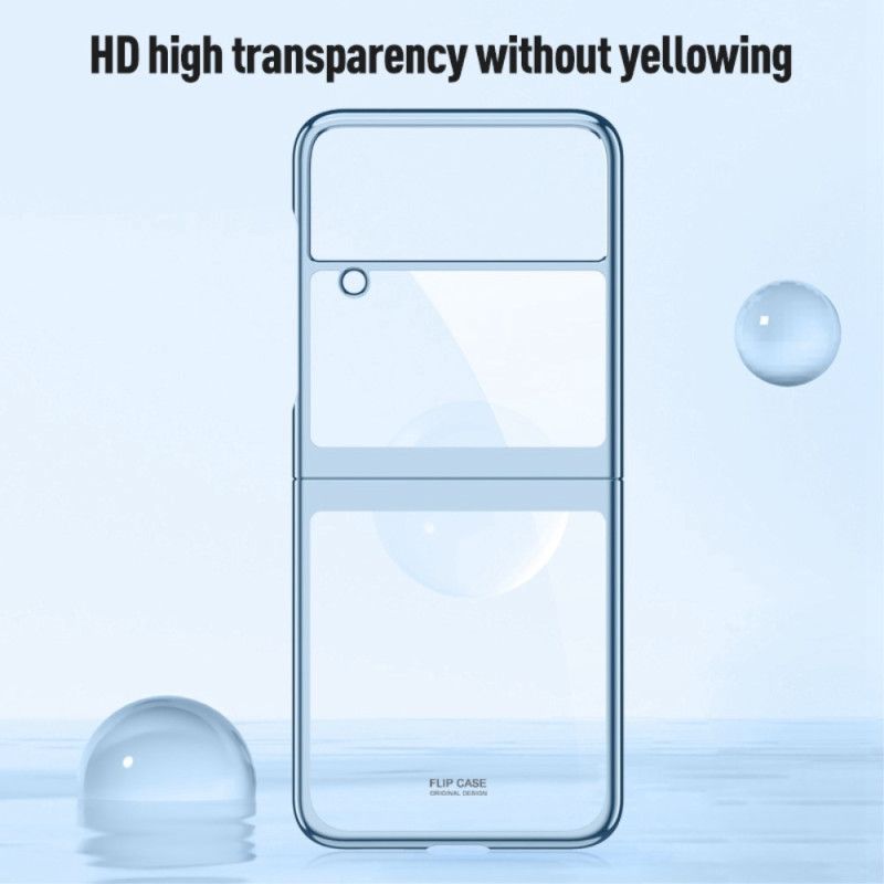 Cover Samsung Galaxy Z Flip 4 Flip Cover Transparent Contour Metallic