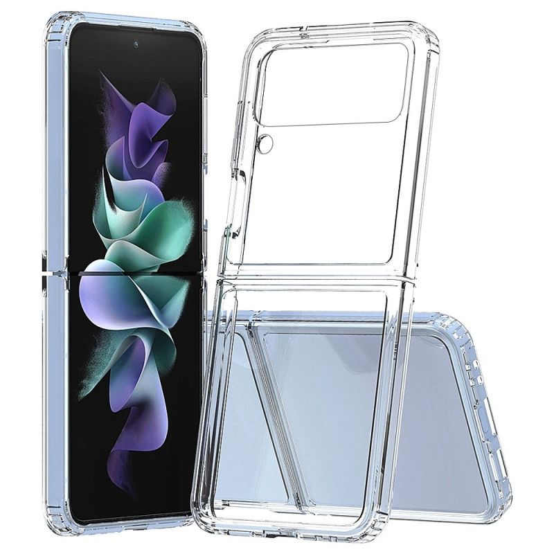 Cover Samsung Galaxy Z Flip 4 Flip Cover Transparent Forstærket Kontur