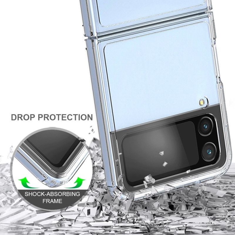 Cover Samsung Galaxy Z Flip 4 Flip Cover Transparent Forstærket Kontur