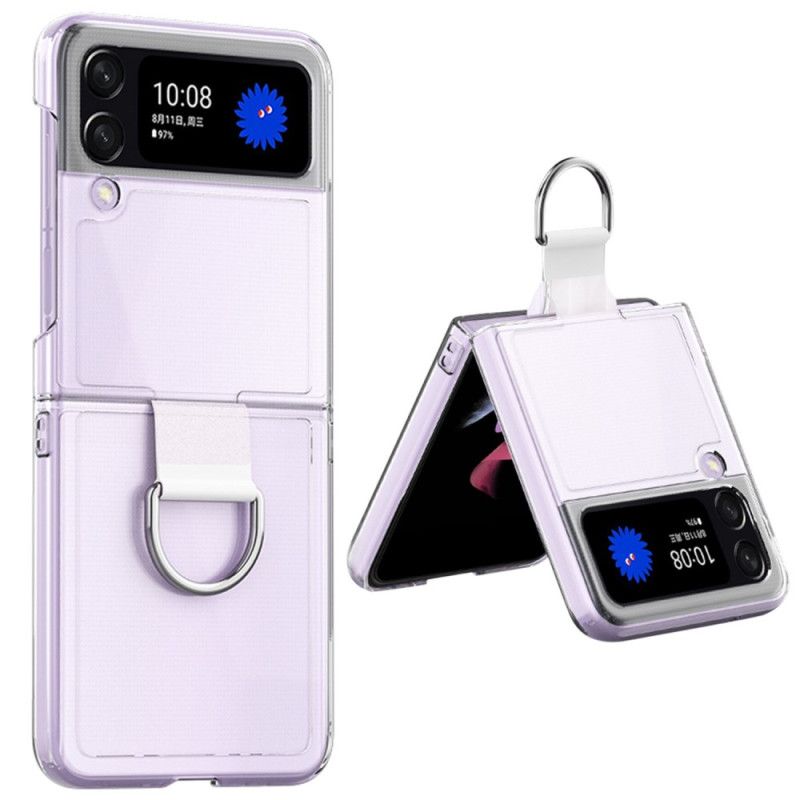 Cover Samsung Galaxy Z Flip 4 Flip Cover Transparent Med Ring