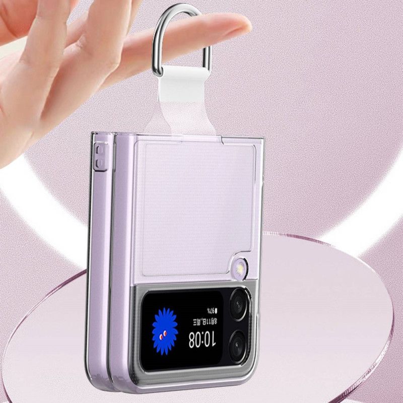 Cover Samsung Galaxy Z Flip 4 Flip Cover Transparent Med Ring