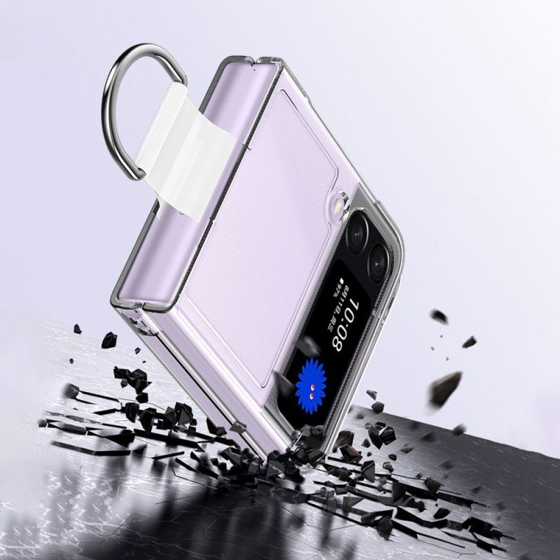 Cover Samsung Galaxy Z Flip 4 Flip Cover Transparent Med Ring