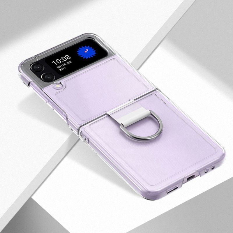 Cover Samsung Galaxy Z Flip 4 Flip Cover Transparent Med Ring