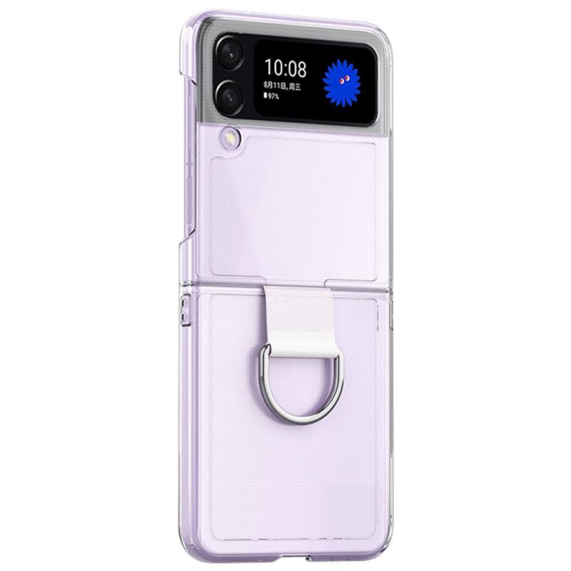 Cover Samsung Galaxy Z Flip 4 Flip Cover Transparent Med Ring