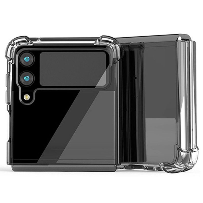 Cover Samsung Galaxy Z Flip 4 Flip Cover Transparente Forstærkede Hjørner