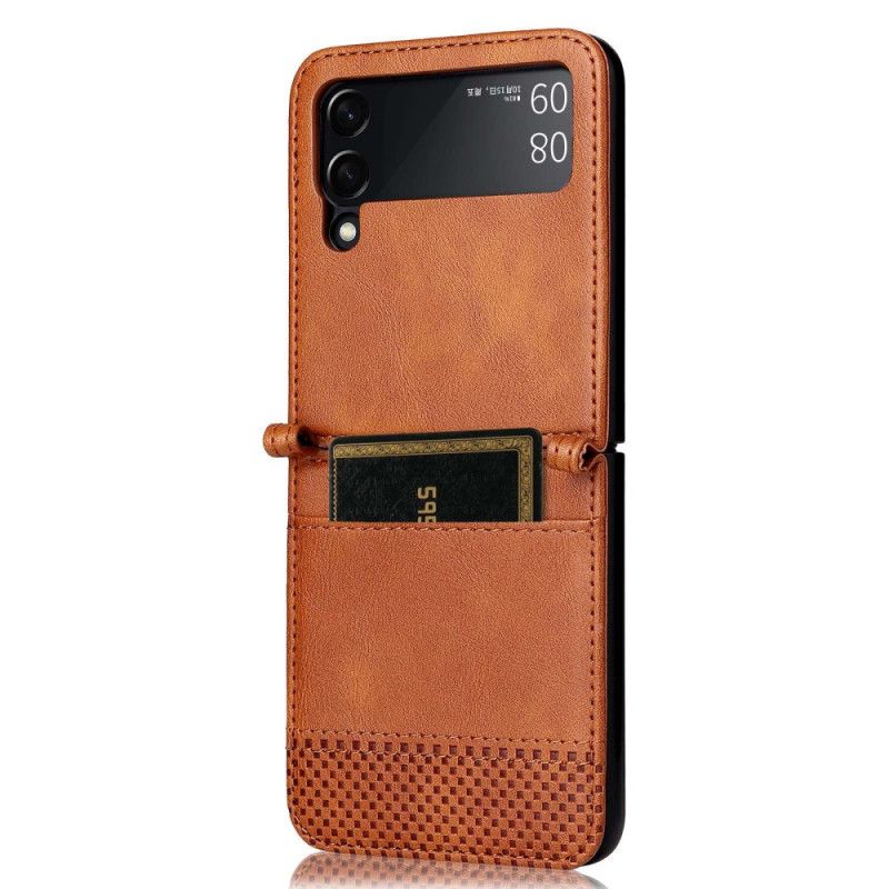 Cover Samsung Galaxy Z Flip 4 Flip Cover Vintage Læderstil Kortholder