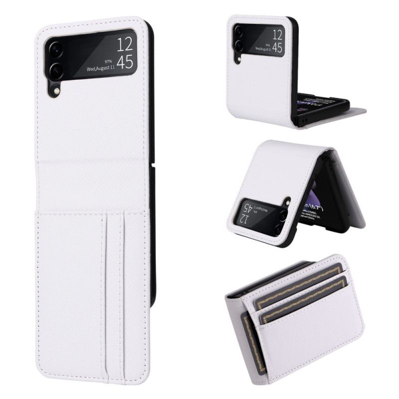 Etui Samsung Galaxy Z Flip 4 Flip Cover Retro Lædereffekt Kortholder