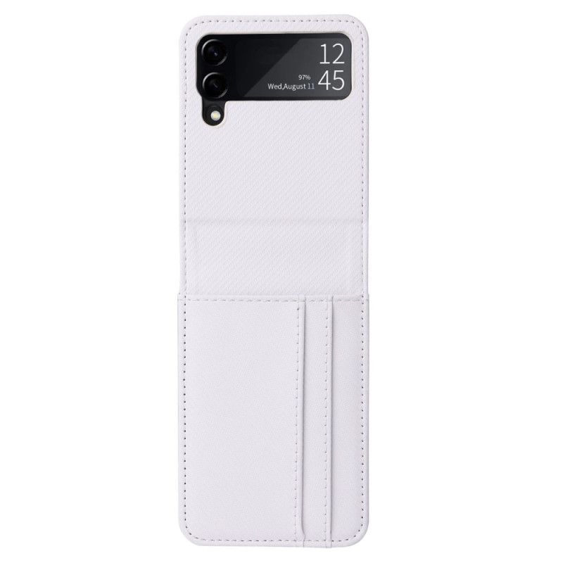 Etui Samsung Galaxy Z Flip 4 Flip Cover Retro Lædereffekt Kortholder