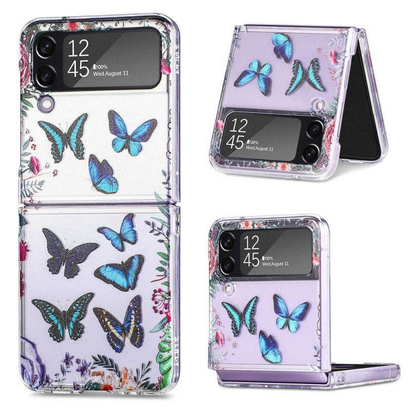 Mobilcover Samsung Galaxy Z Flip 4 Flip Cover Flere Sommerfugle