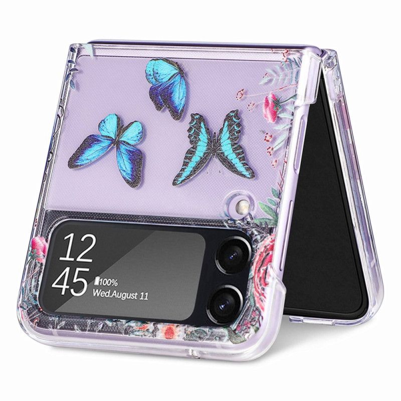 Mobilcover Samsung Galaxy Z Flip 4 Flip Cover Flere Sommerfugle