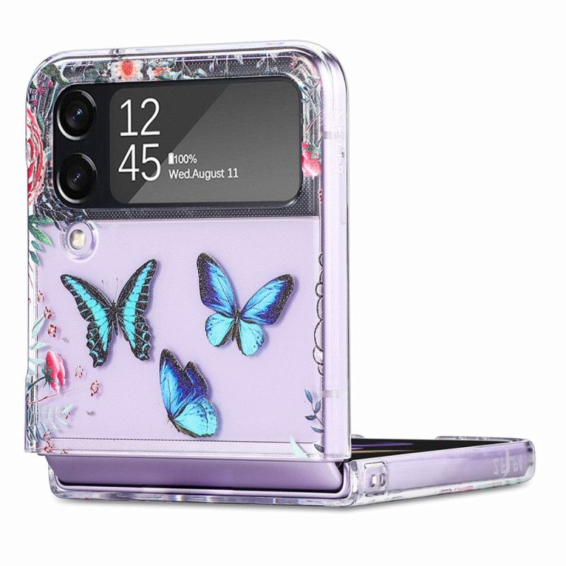 Mobilcover Samsung Galaxy Z Flip 4 Flip Cover Flere Sommerfugle