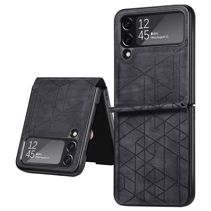 Mobilcover Samsung Galaxy Z Flip 4 Flip Cover Geometriske Linier